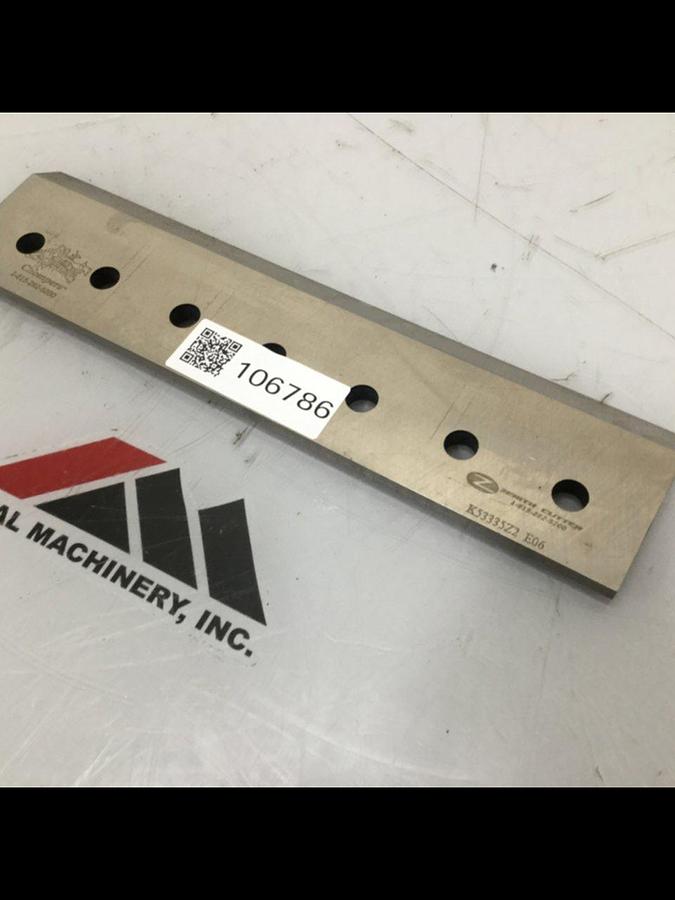 Used ZENITH CUTTER Granulator Blade / Knife K53335Z2 E06 #106789
