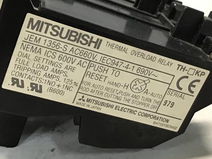 Used MITSUBISHI Overload Relay JEM1356S TH-N20TAKP #133351