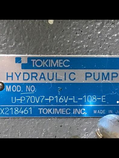Used TOKIMEC Hydraulic Pump U-P70V7-P16V-L-108-E Used