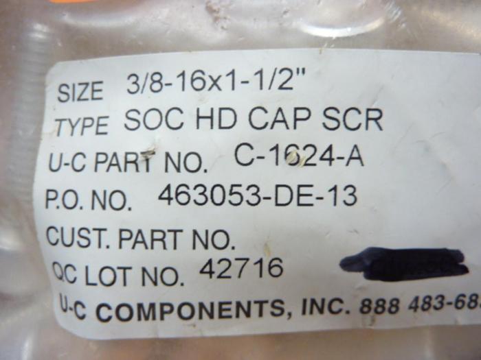 U-C COMPONENTS Socket Head Cap Screw C-1624-A #41284