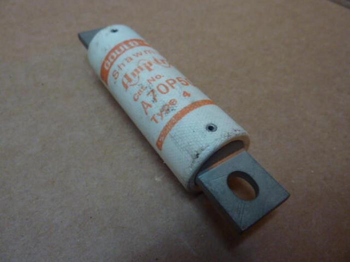 Used GOULD / SHAWMUT 50 Amp Fuse A70P50 #27450