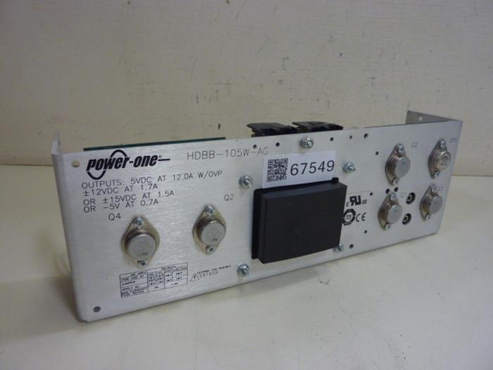 Used POWER ONE Power Supply HDBB-105W-AG #67549
