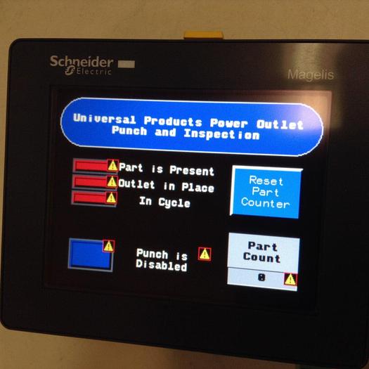 Used SCHNEIDER ELECTRIC Touch Panel HMISTU655 #80136