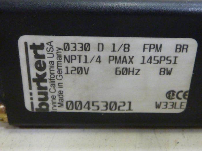 BURKERT EASY FLUID CONTROL Solenoid Valve 00453021 #67107