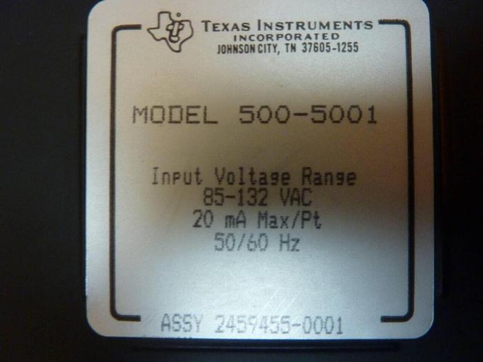 Used TEXAS INSTRUMENTS Input Module 500-5001 #84358
