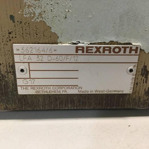 Used REXROTH Valve LFA32D60F12 #97670