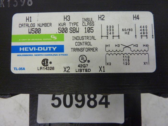 Used GENERAL SIGNAL .500 kVA Transformer W500 #50984