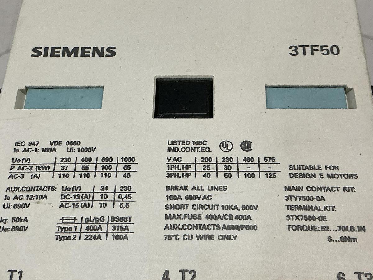 Used SIEMENS 3TF5022-OAK6-ZB01