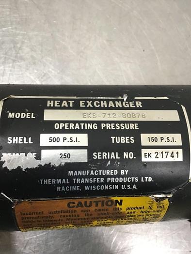 Used THERMAL TRANSFER Heat Exchanger EKS-712-80876 #136013