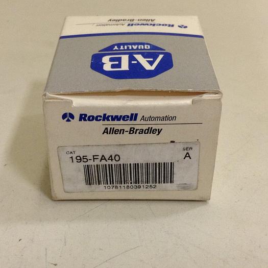 ALLEN BRADLEY Auxiliary Contact Block 195-FA40 SER A #76054