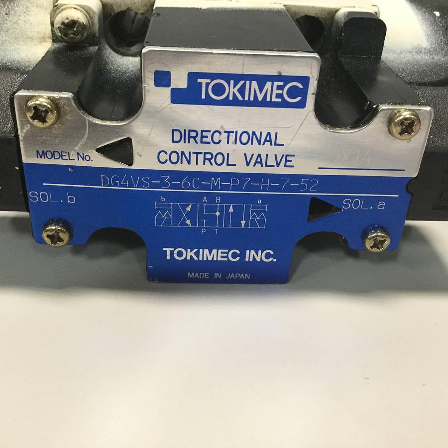 Used TOKIMEC Directional Control Valve DG4V-3-6C-M-P7-H-7-52 USED