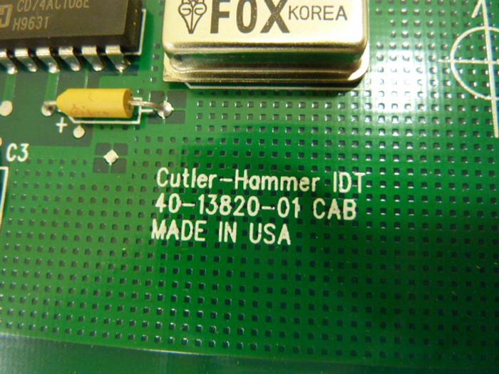 Used CUTLER HAMMER Circuit Board 40-13820-01 #51071