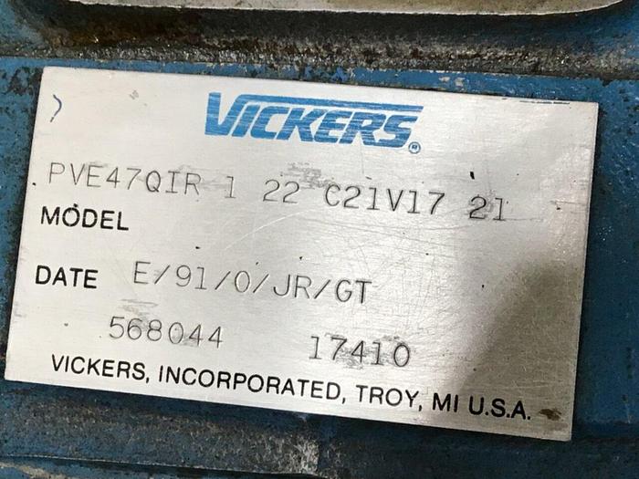 Used VICKERS Pump PVE47QIR122C21V1721 Used