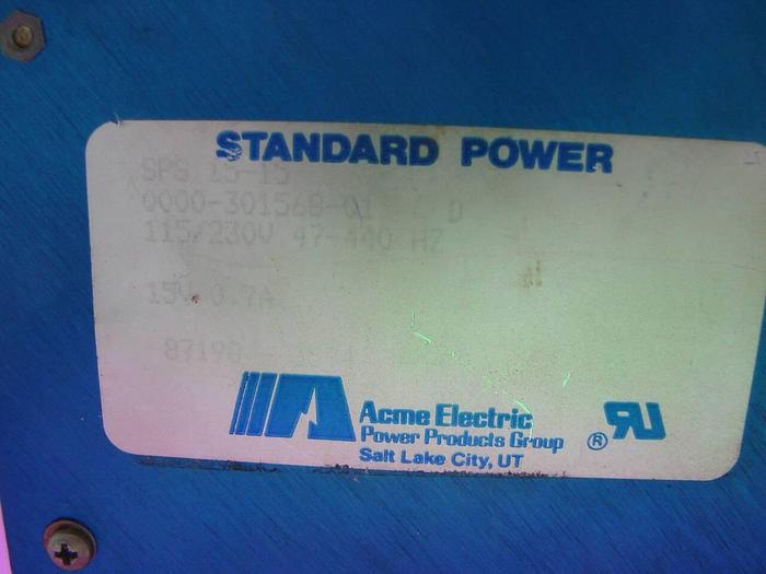 Used ACME ELECTRIC Power Supply SPS-15-15 #10210