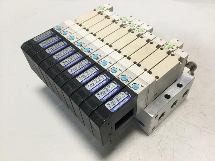 Used KOGANEI Manifold w/ Valves F10M10AJ #104799