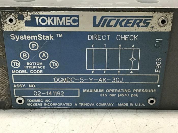 Used VICKERS Valve DGMDC-5-Y-PK-30J #134299