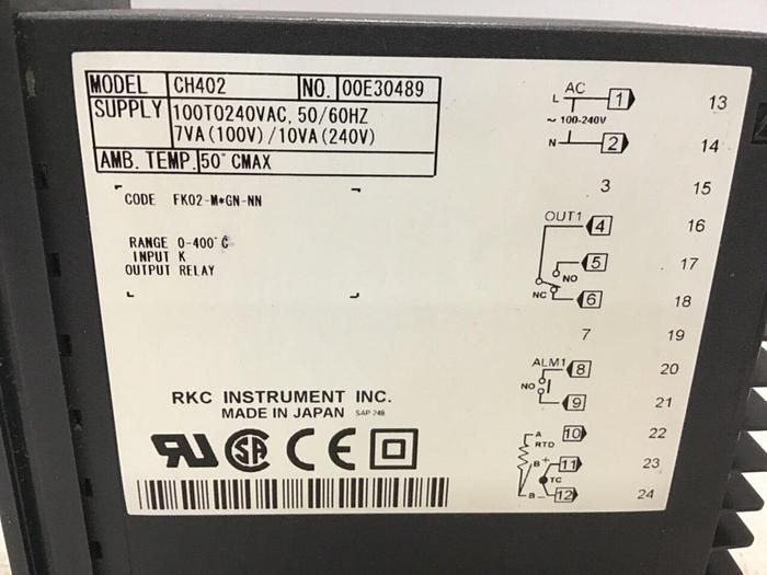 Used RKC Temp Control CH402 FK02-MGN-NN #143482