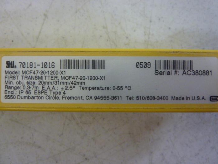 Used STI Light Curtain First Receiver MCF47-20-1200-X1 Used