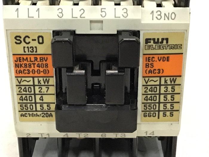 Used FUJI ELECTRIC Contactor SC-0 4NC0F0 #125455