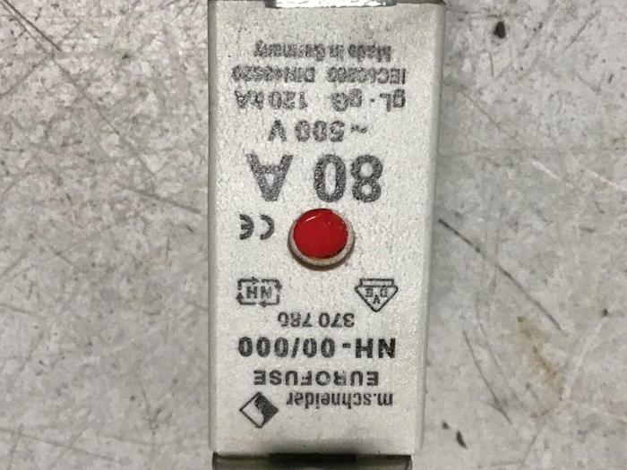 Used SCHNEIDER AUTOMATION INC Fuse NH-00/000 #123083