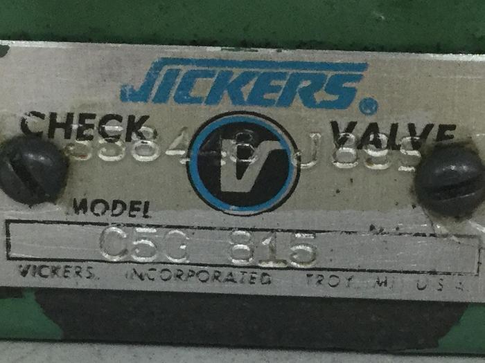 Used VICKERS Check Valve C5G815 #105832