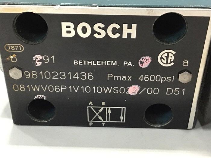 Used BOSCH Valve 9810231436 081WV06P1V1010WS024/00D51 #144551