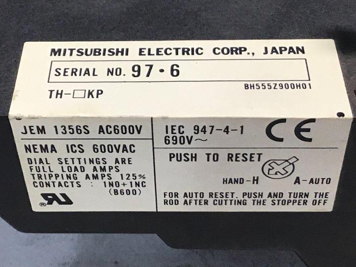 Used MITSUBISHI Trip Amp Relay JEM1356S TH-K120KP USED