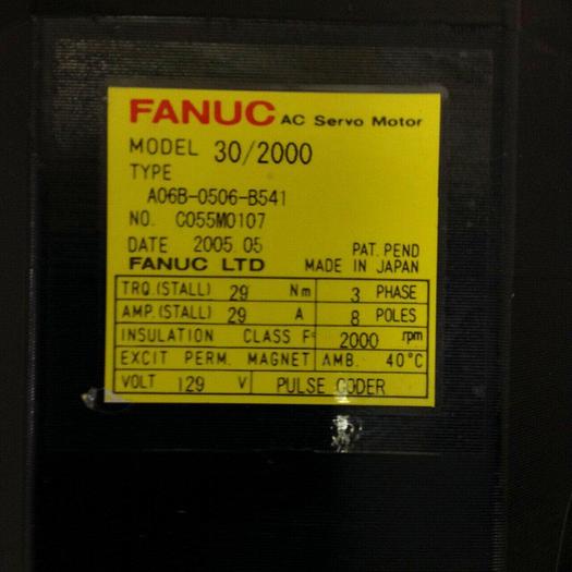 Used FANUC Ac Servo Motor A06B-0506-B541 Used