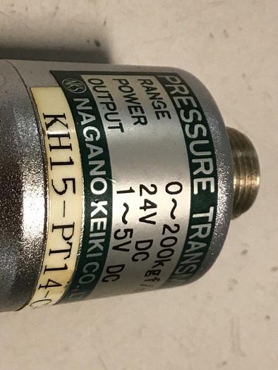 Used NAGANO Pressure Transmitter KH15-PT14-C-200-0.25 #126522
