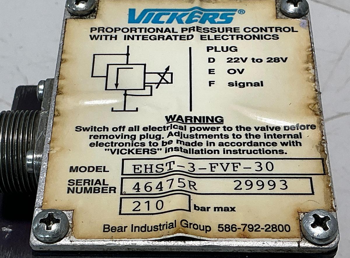Used VICKERS EHST-3-FVF-30