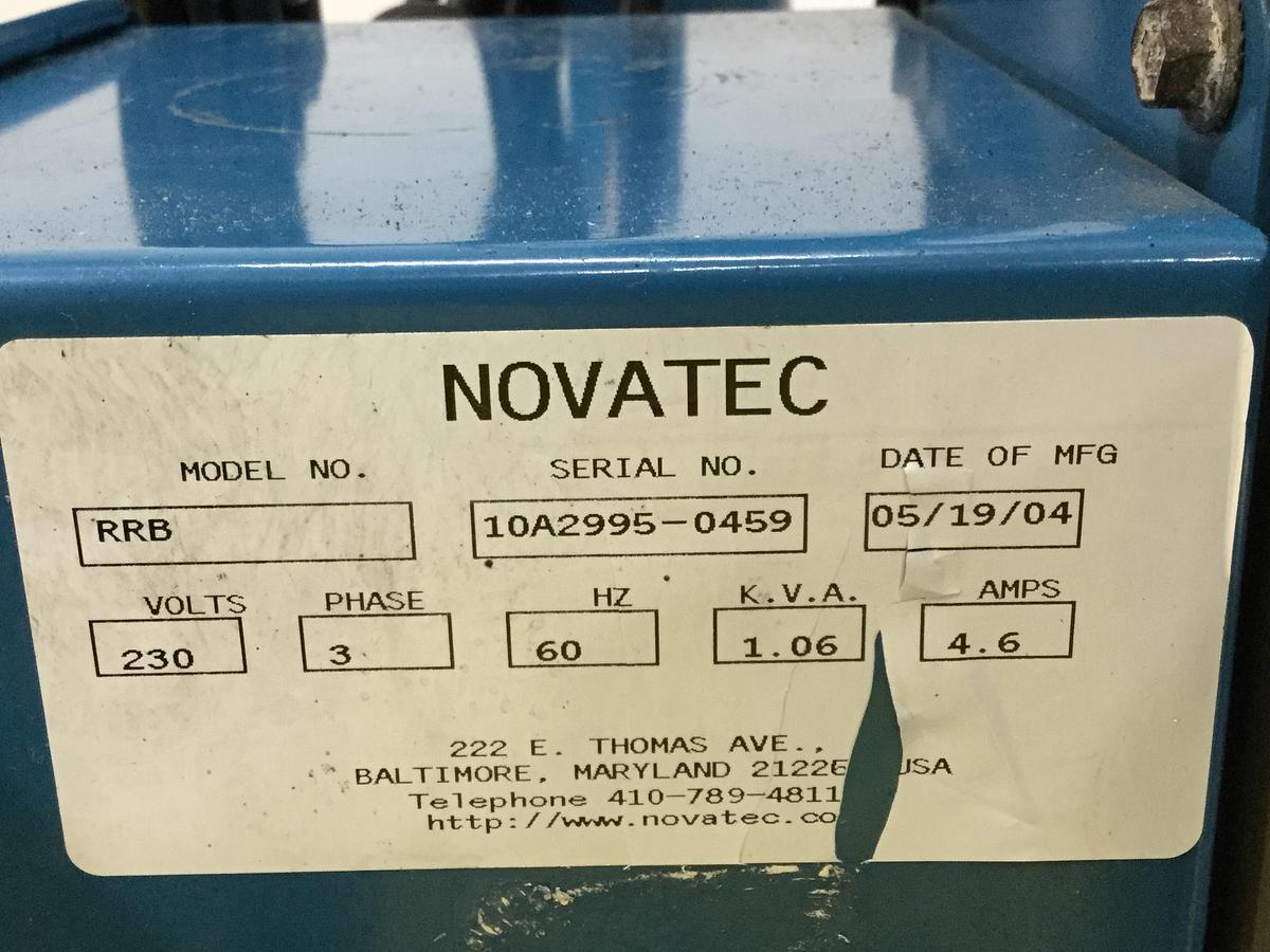Used NOVATEC RRB Vacuum Regenerative Blower w/ Loader Controller Used