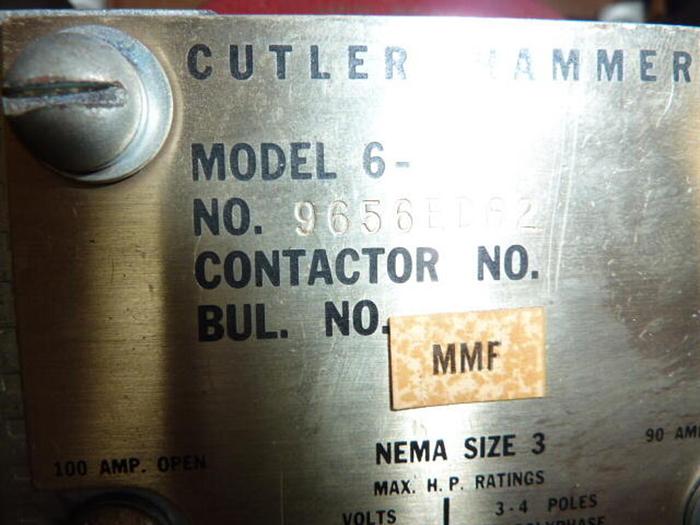 Used CUTLER HAMMER Contactor 9656ED62 #27094