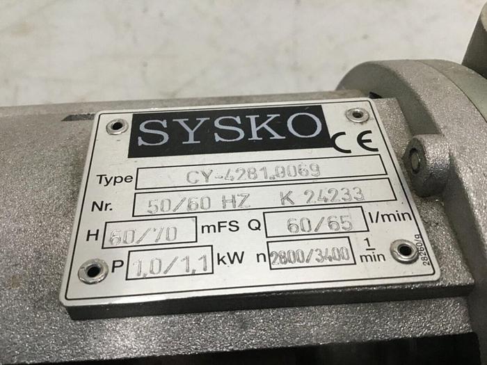 Used SYSKO CORPORATION Pump & 3 PH Motor CY-4281.0069 #125321