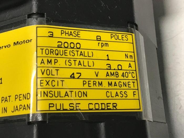 Used FANUC AC Servo Motor A06B-0521-B051 #115996