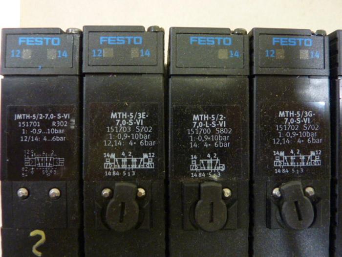 Used FESTO Control Block w/ Valves IEPR-03-7.0-P #60707