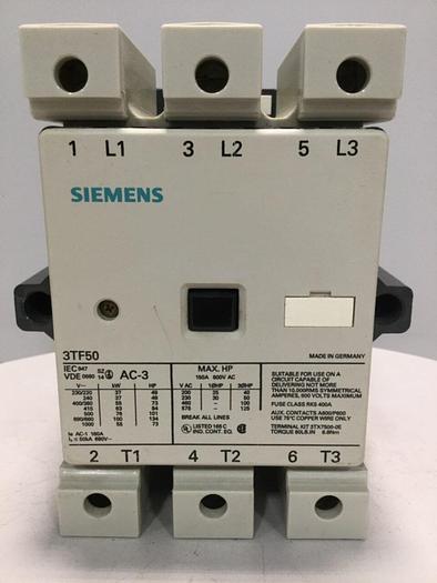 Used SIEMENS Contactor 3TF50 #104603