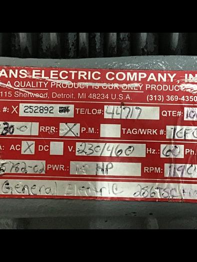 Used VAN DORN 15 HP AC Motor 5K286JL3133P #122660