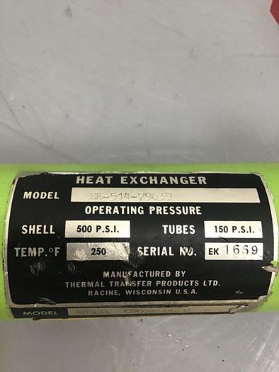 Used THERMAL TRANSFER Heat Exchanger EK-514-79639 #136329