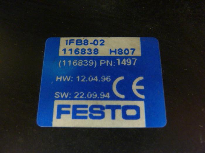 Used FESTO Control Block / Valve Terminal IFB8-02 #52860