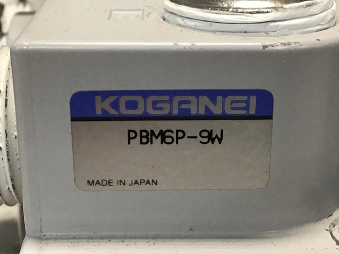 Used KOGANEI Manifold w/ Valves PBM6P-9W #120954