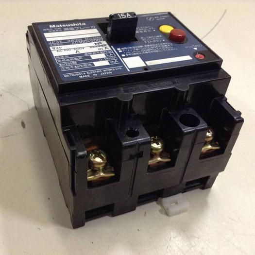 Used MATSUSHITA ELECTRIC 15 Amp Circuit Breaker BREAKER801 #88801