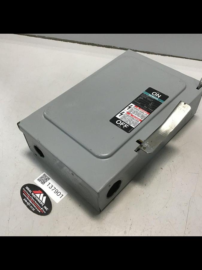 Used SIEMENS 60 Amp I-T-E Disconnect Switch JN422 USED