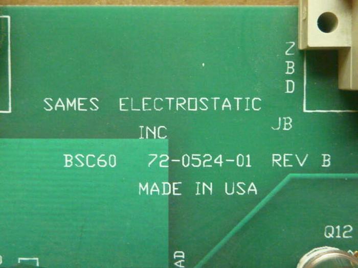 Used SAMES ELECTROSTATIC Speed Control Board 63-0525-00 #31876