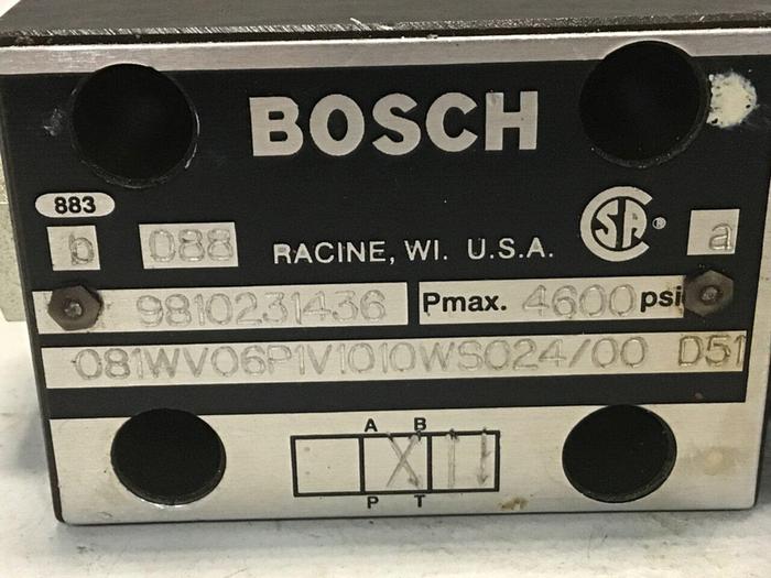 Used BOSCH Valve 9810231436 081WV06P1V1010WS024/00D51  Used #137686