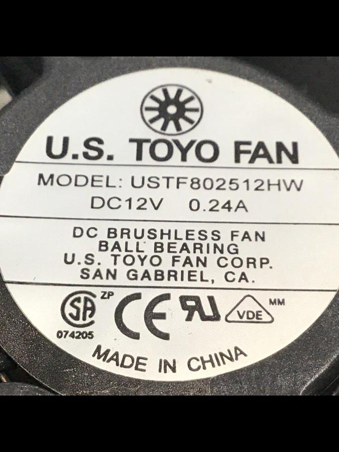 Used TOYO DC Brushless Fan USTF802512HW #113597