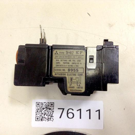 Used MITSUBISHI Thermal Overload Relay TH-K12KP #76111
