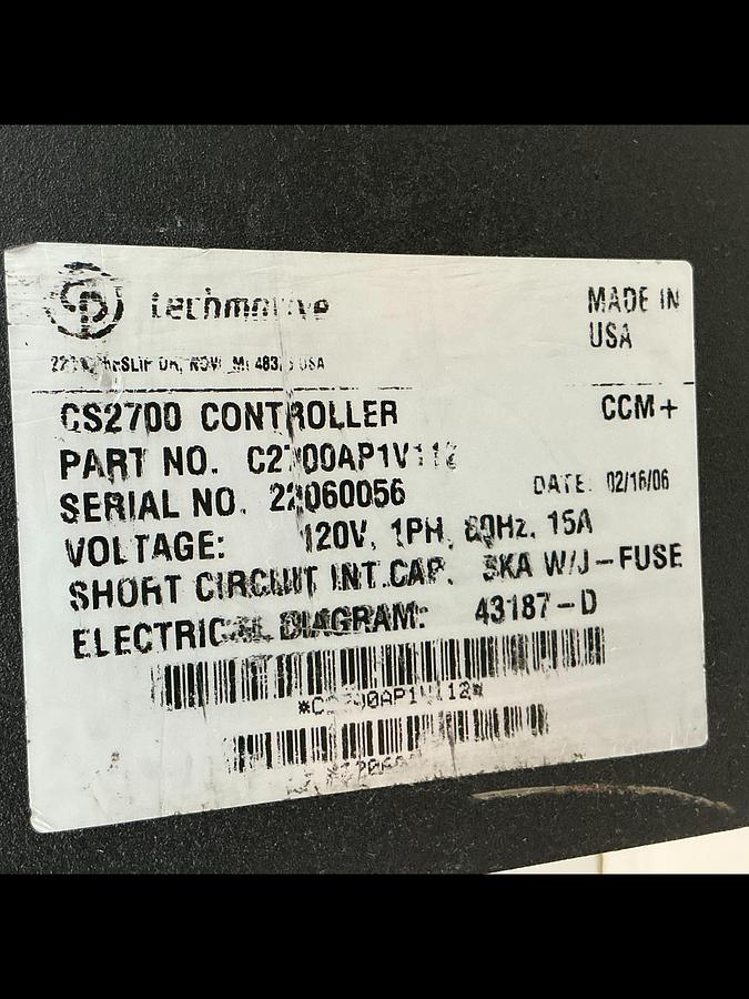 Used TECHMOTIVE CS2700AP1V112