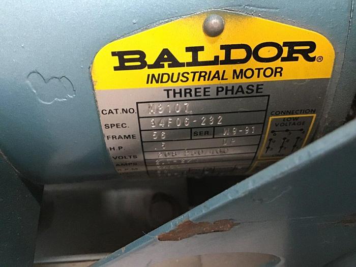 Used BALDOR .5 HP Industrial Motor M3107 #127693