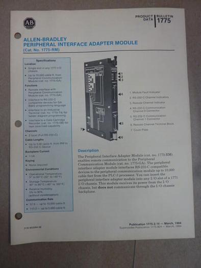 ALLEN BRADLEY Adapter Module 1775-RM #28848