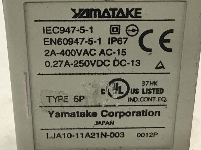 Used YAMATAKE Limit Switch LJA10-11A21N-003 #121738